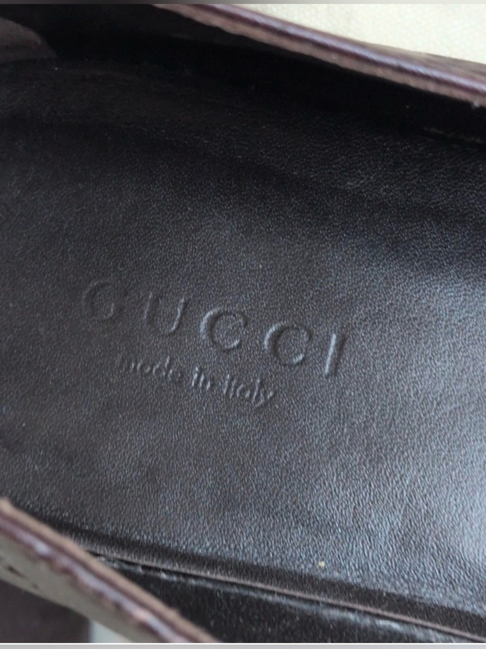 Gucci Iconic Guccisima Embossed Leather Ballet Flats - Deep Brown (36.5) - Picture 4 of 7